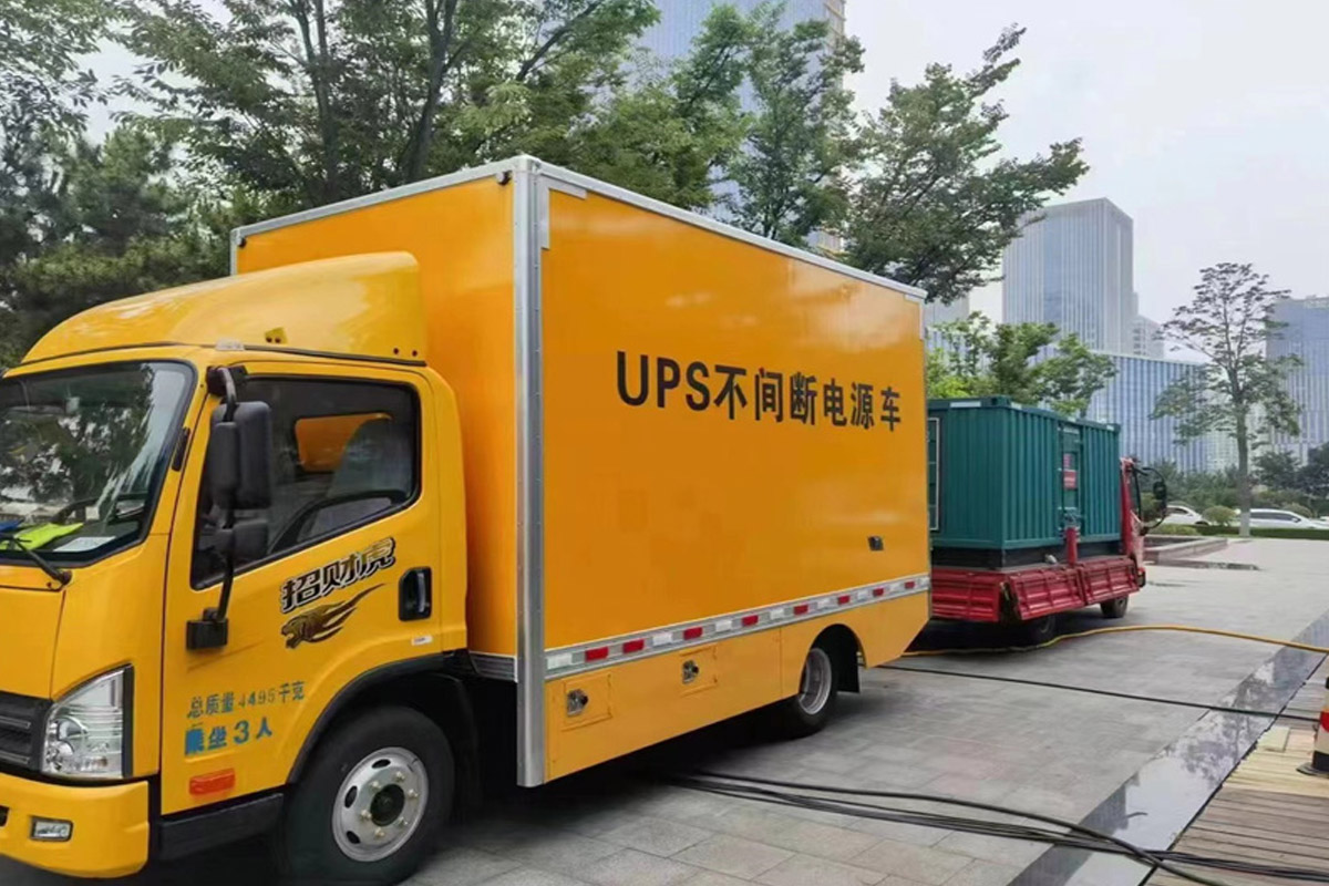 离石发电机租赁施工现场