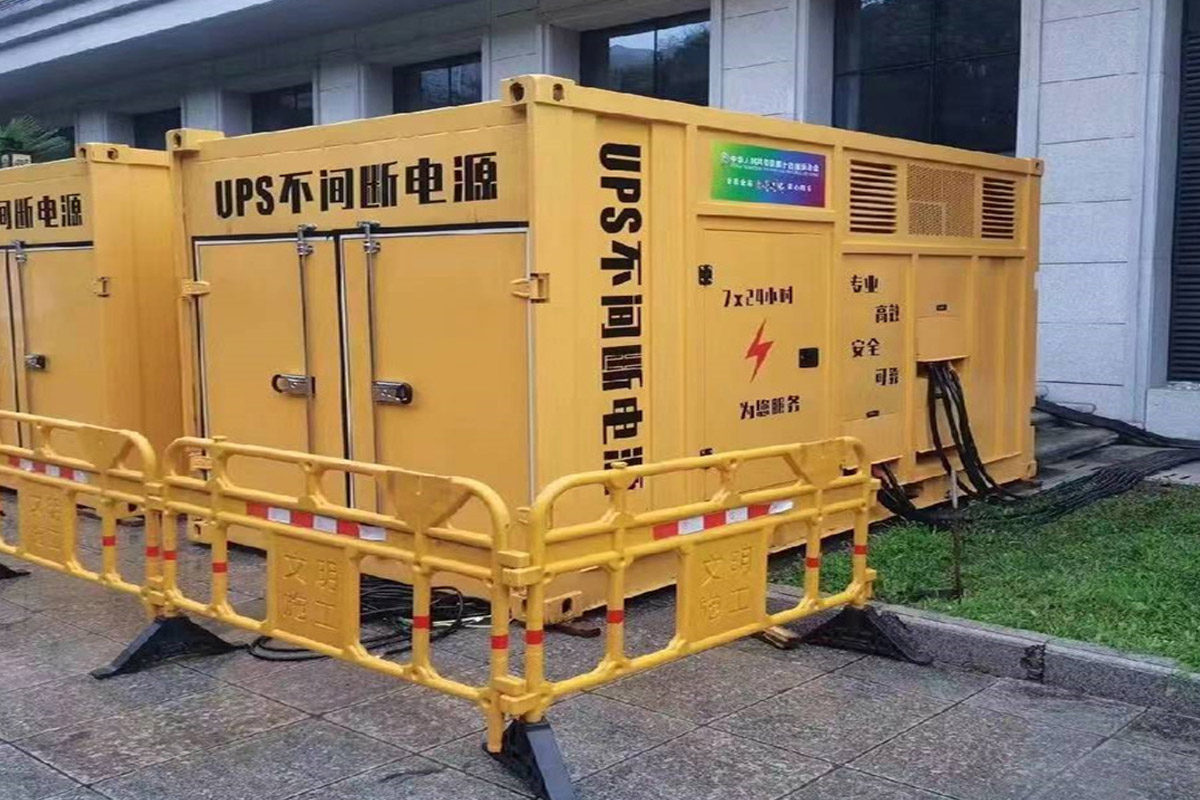 离石发电机租赁施工现场